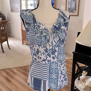 LRL Lauren Jeans Co. Sleeveless Top. Size Large Great Condition